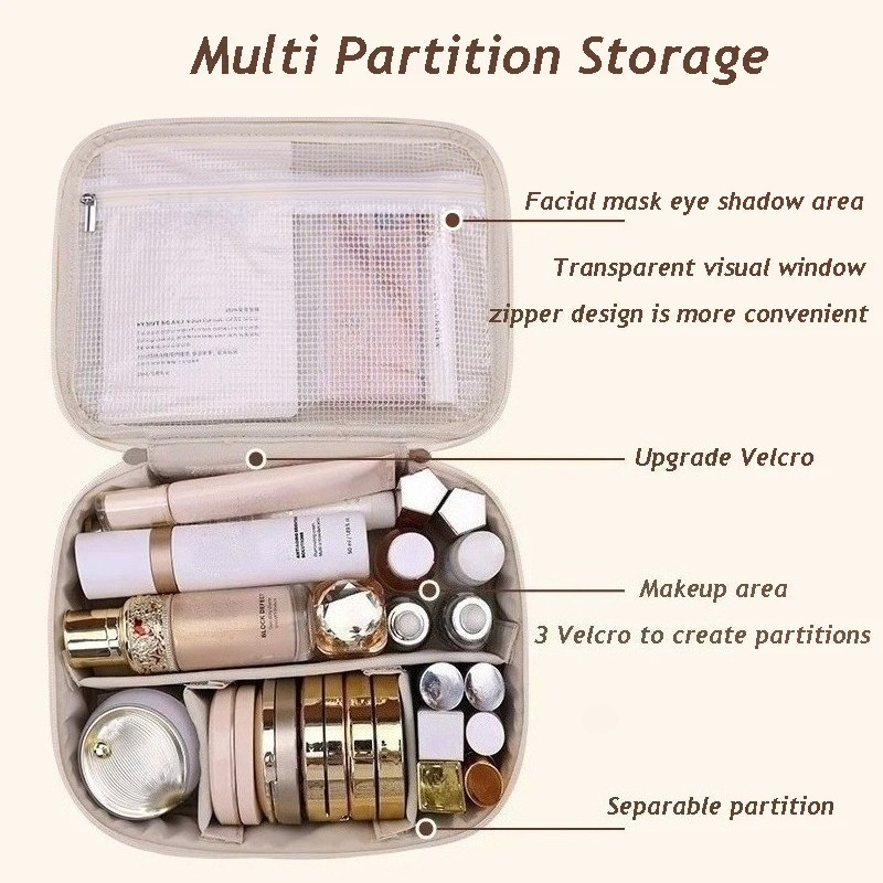 PU Leather Double Layer Makeup - Luxury Skincare And Makeup Brands review and price